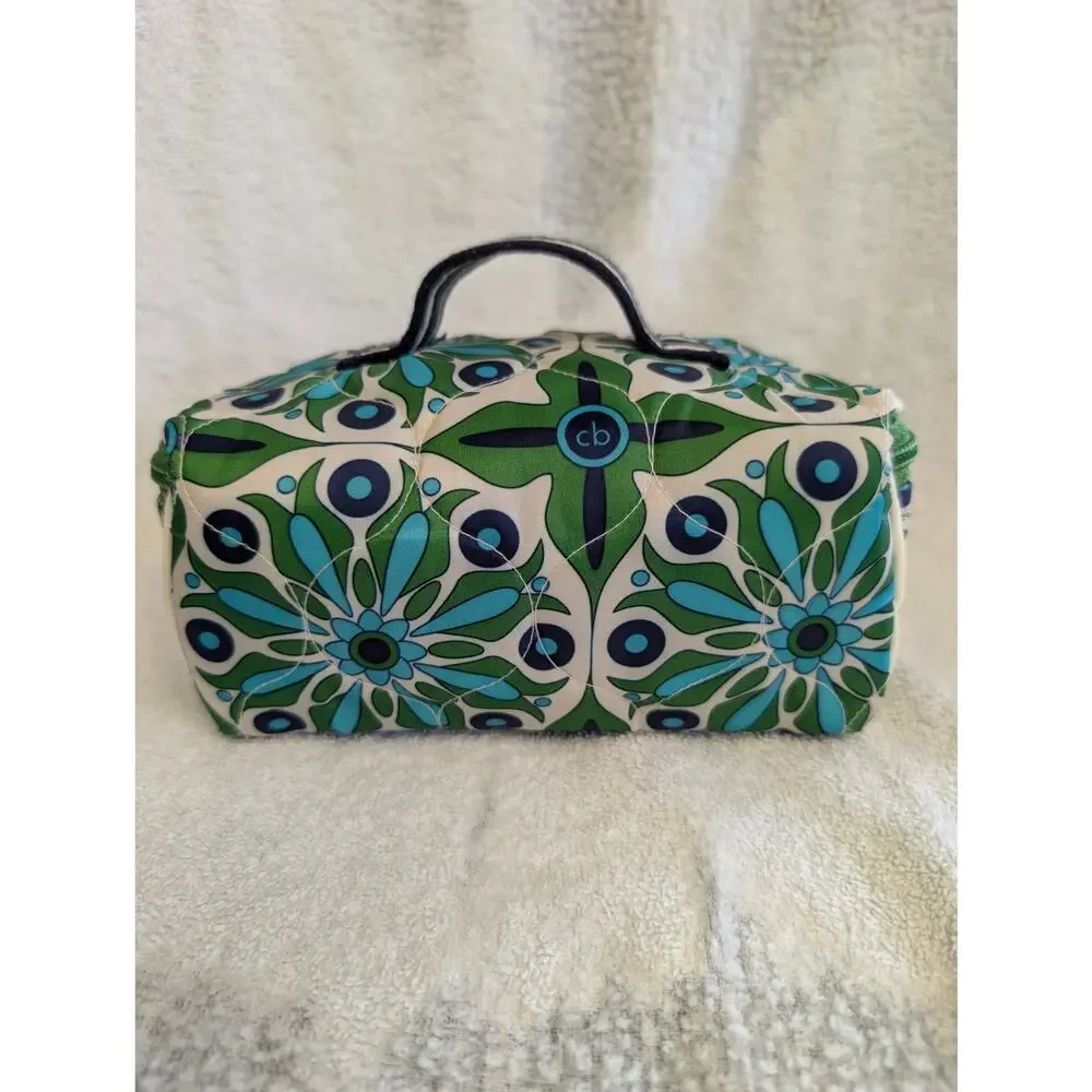 Cinda B Women Accessories, Mosaic Print Quilted Mini Travel Cosmetic Bag